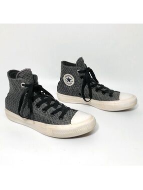 Converse Gray Knit Chuck Taylor High-Top Sneakers